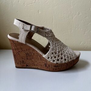 SO Beige/Natural Taffy Wedge Sandals, 7M